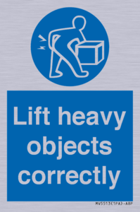 Lift heavy objects correctly